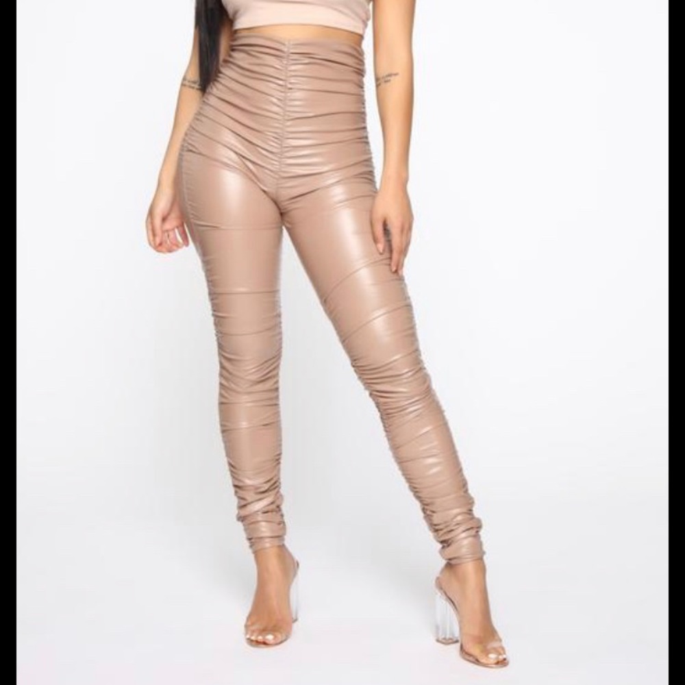 Faux leather leggings